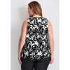 Avenue Women's Plus Size Sleeveless Double Layer Swing Tank - 3 of 4