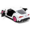 2020 Toyota Supra White Metallic with Pink Wheels "Pink Slips" Series 1/32 Diecast Model Car by Jada - 4 of 4