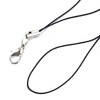 Unique Bargains Metal Nylon Lobster Clasp Closure Key Chain Strap Black Silver Tone 5cm 2" Long - 3 of 4
