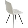 Nordlys Set of 2 Metal and Fabric Dining Chairs Modern Design Style Upholstery Dining Room - 2 of 4