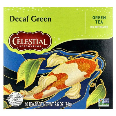 Celestial Seasonings, Green Tea, Decaf, 40 Tea Bags, 2.6 oz