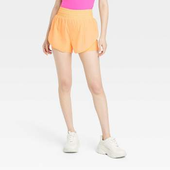 COMVALUE Workout Shorts Womens, Women's Summer Elastic High Waist Casual  Drawstring Comfortable Sport Breathable Shorts Orange