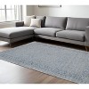 Gray And Dark Gray Wool Medallion Hand Woven Area Rug - 2 of 4