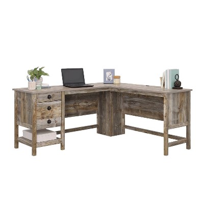 Sauder Granite Trace L Desk Rustic Cedar