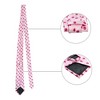 Allegra K Men's Polka Dots Business Wedding Pocket Square Clip Cufflinks Necktie Sets - 2 of 4