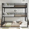TIRAMISUBEST Twin over Twin over Full Size Triple Bed Frame with Safety Guardrails & Ladder, Metal Bunk Bed with Floor Bed - 2 of 4