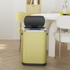 Dolonm 50L Automatic Sensor Trash Can - Yellow, Hands-Free Stainless Steel Bin with Silent Close Lid - 3 of 4