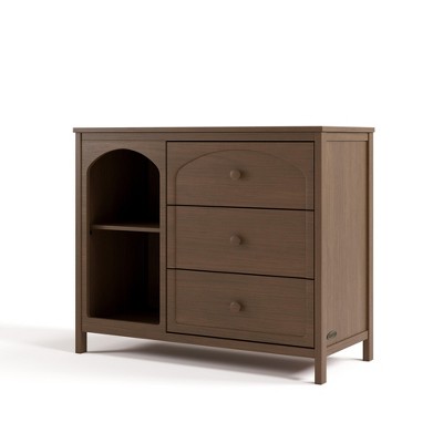 Olivia 3 Drawer Combo Dresser hazelnut