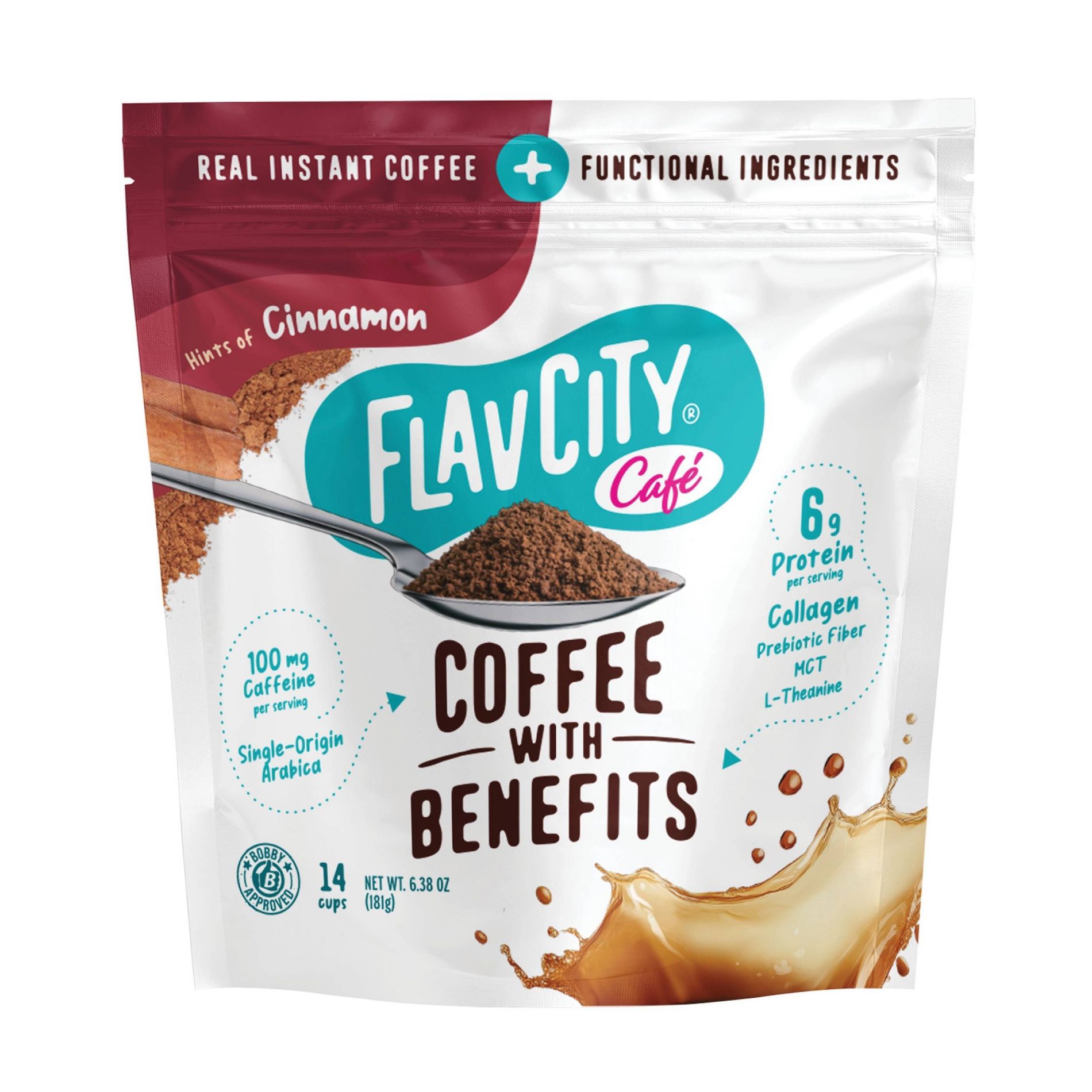 FlavCity Cinnamon Medium Roast Instant Coffee - 6.38oz