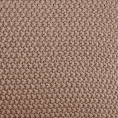 Brown Knit Polyester Euro Pillow Cover with Hidden Zipper