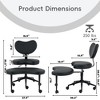 QingMoon Meditation Chair, Adjustable Desk Chair, 360° Swivel Cross Legged Chair with Wheels and Lumbar Support for ADHD, Home Office Furniture - 4 of 4