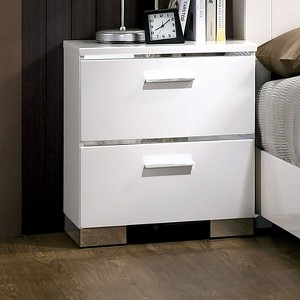 NicBex Nightstand with 2 Drawers,Modern Side Table with Chrome Handles,Bedside Table for Bedroom,Living Room - 1 of 4