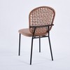 NicBex Set of 4 Rattan Backrest Dining Chair Modern Upholstered Padded Seat Side Chair with Metal Legs for Dining Room - 4 of 4