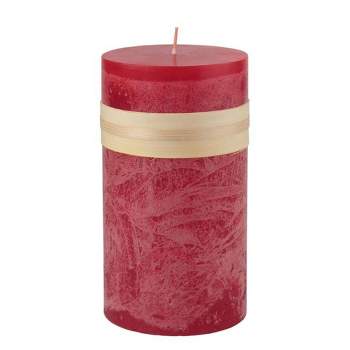 Northlight Cylindrical Accent Pillar Candle - 6" - Cranberry Red