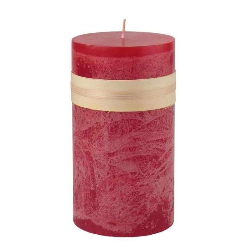 Northlight Cylindrical Accent Pillar Candle - 6" - Cranberry Red, 1 of 2
