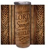 Elanze Designs Lord Strength Shield Mocha Woodgrain 20 ounce Stainless Steel Travel Tumbler - 2 of 4