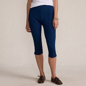 Lands' End Women's Starfish High Rise Pintuck Capri Pants - 1 of 4