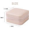 HTUTWOO Travel jewelry case Travel jewelry box Travel Jewelry Organizer Small Jewelry Organizer Box for Girls Women with Mirror - 3 of 4