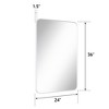 Matte Bathroom Mirror, Rounded Rectangle Vanity Mirror for Over Sink,Wall Mirror,HD Tempered Glass & Anti-Rust Aluminum Frame - 2 of 4
