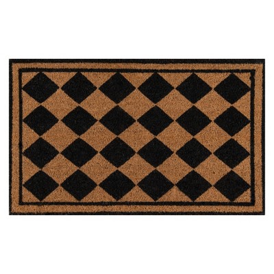 1'6"X2'6" Geometric Woven Door Mat Black - Erin Gates By Momeni