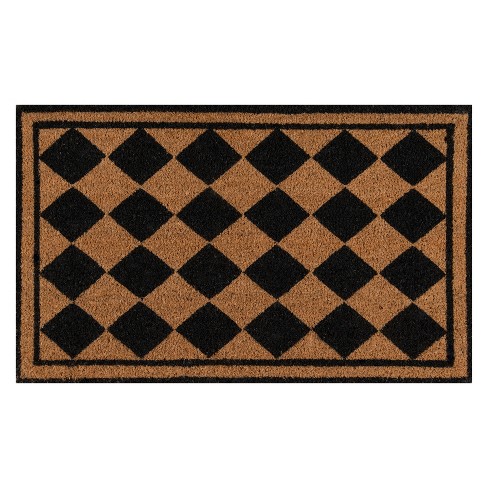 mat door erin gates momeni checkered x2 woven geometric coir park target similar items