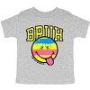 The Juniper Shop SmileyWorld Bruh Paint Drip Distressed Toddler Short Sleeve Tee - 2 of 4
