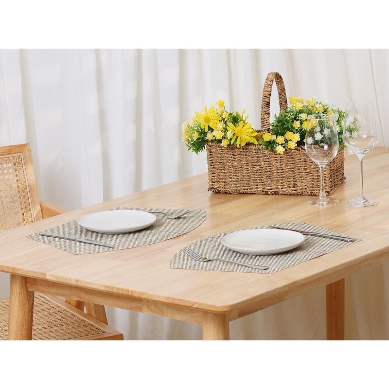 Unique Bargains Table Heat Resistant Water Proof Woven Placemats 18 x 12 Inches 6 Pcs, 2 of 7