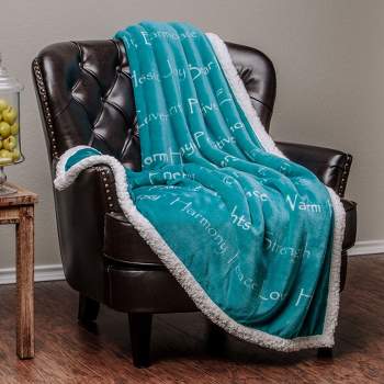 Chanasya Sympathy Warm Hugs Support Gift Throw Blanket with Plush Faux Shearling Side