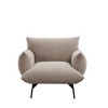 Living Room Accent Chair, Single Sofa Chair, Upholstered Armchair Sofa Chair, with Metal Legs, Mid-Century Modern Lazy Chair - 2 of 4