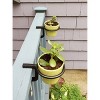 Set of 2 4" Indoor/Outdoor Clamp-On Flower Pot Holder Ring Brackets Black Powder Coat Finish - ACHLA Designs: Iron Planter Stands - 2 of 3
