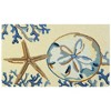 Homefires La Playa Sand Dollar Doormat, 22"x34" – Coastal Entry Rug with Sea-Inspired Design in Soft Blues and Beige for Indoor/Outdoor Use - 2 of 3