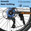 VASIP 26''Mountain Bike for Adults & Teens ,Shimano 21-Speed Gears & Mechanical Disc Brakes ,High-Carbon Steel Frame with Suspension,Black+Blue - 4 of 4