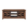 Coffee Table with Storage & Sliding Barn Doors, 48in Wide Farmhouse Wooden Coffee Tables with Adjustable Shelves for Living Room - 2 of 4