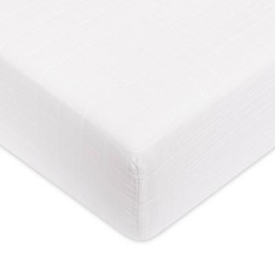 Babyletto Plain White Muslin Crib Sheet