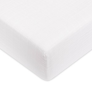 Babyletto Plain White Muslin Crib Sheet - 1 of 4