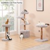 unipaws Wood Cat Tree – Partial / Full Sisal Scratching Post & Plush Perch - 4 of 4