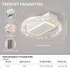 Bladeless Fan Lamp with Lights Dimmable LED, Timing 6 Speeds Fan Ceiling Lamp, with Remote, Smart Bladeless Fans White - 2 of 4