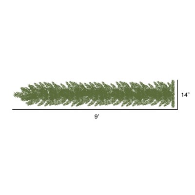Lush Pine & Ribbon Pre-Lit Christmas Garland - 27in