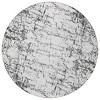 Black White And Gray Abstract Washable Indoor Outdoor Area Rug - 4 of 4