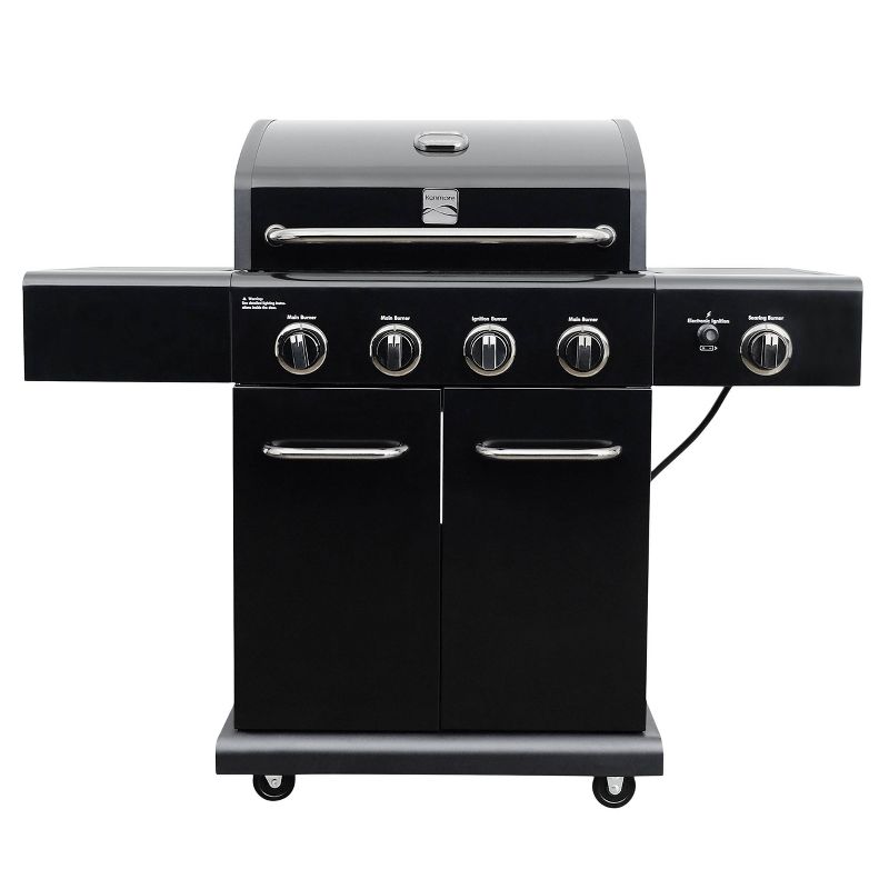 Kenmore 4-Burner Gas BBQ Propane Grill with Side Burner, 1 of 16