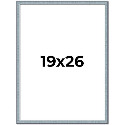PosterPalooza | Textured Blue Picture Frame - UV Acrylic, Foam Board Backing, Hanging Hardware