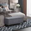 NicBex Modern 42" Storage Bench Linen Accent Stools with Button Tufted for Bedroom and Entryway, Gray - 4 of 4