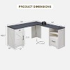 SinCiDo Home Office Desk, Modern Farmhouse 59" Computer Desk w/File Cabinet for Letter, T4, F4 Legal Storage, for Writing & Studying - 2 of 4