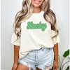 Simply Sage Market Women's Green Lucky Cursive St. Patrick's Day Short Sleeve Garment Dyed Tee - 2 of 2