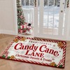 ACEPANO 3-Piece Candy Cane Lane Christmas Doormat Set for Front Door, Kitchen & Holiday Decor - 3 of 4