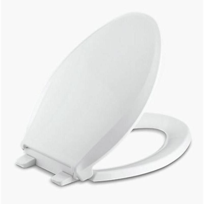 Kohler Cachet Slow Close Elongated White Plastic Toilet Seat, 1 of 2