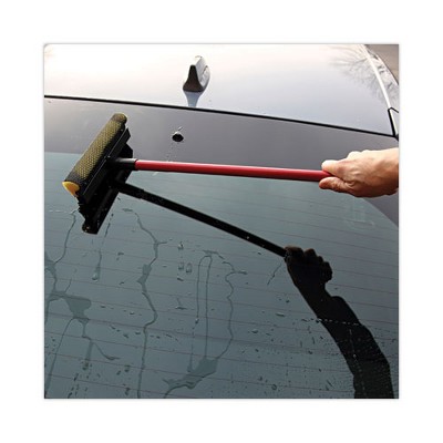 General-Duty Red and Black Metal Handle Squeegee with 8" Sponge Blade