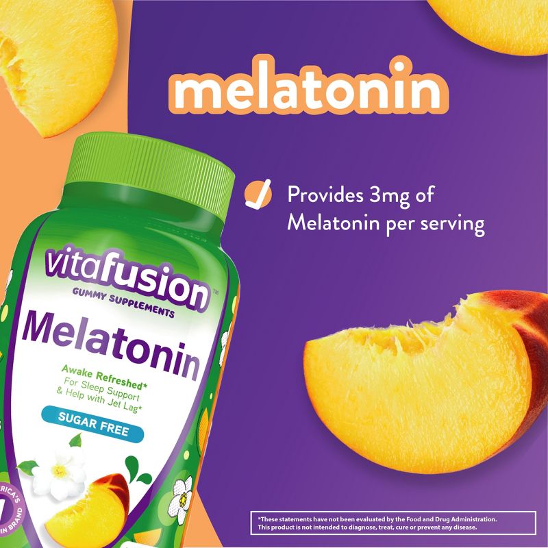 Vitafusion Melatonin Dietary Supplement Adult Gummies - Fruit - 140ct, 4 of 13
