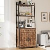 70.8" TruAIR Bakers Rack with Cabinet ¨C Industrial Microwave Stand & Wine Storage Cabinet for Kitchen/Living Room (Freestanding with Drawer) - 2 of 4