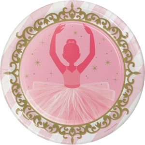 24ct Ballet Paper Plates Pink